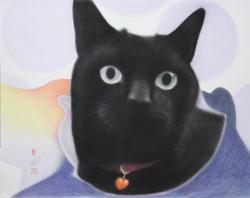5.黒猫見つめる　オレンジのハート（新印象シリーズ）81×67.8.jpg